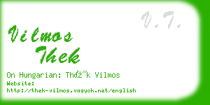 vilmos thek business card